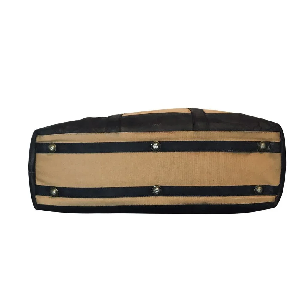 CANYON Luxury Canvas Duffle Bag Waxed & Leather Carry On Travel Luggage 22 X 13
